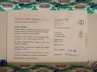 Vánoční světýlka Zlatokov - retro ČSR 1988 - 7