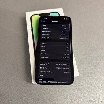 iPhone 14 256GB černý, pěkný stav, 12 měsíců záruka - 7