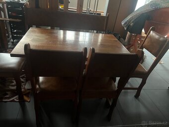 Nabízím dřevěnou jídelní soupravu  masiv - 7
