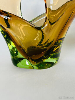 Košík Elegance, uranové hutní sklo, Milena Velíšková - 7