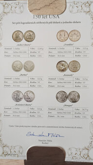 Investiční sběratelská sada150 let US stříbr.dol. - 7
