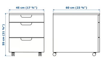 IKEA GALANT, zásuvkový díl na kolečkách, jako nový - 7