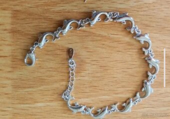 Nová dámská sada souprava šperků stříbrná delfín 925 - 7