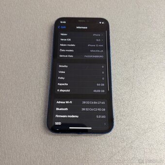 iPhone 12 mini 64GB, vše funkční, 12 měsíců záruka - 7