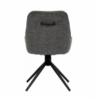 Židle jídelní, šedá s otočnou funkcí - 7