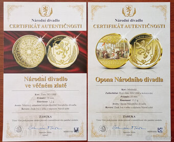 MEDAILE - EXKLUZIVNÍ KOLEKCE MÚZY NÁRODNÍHO DIVADLA - 7