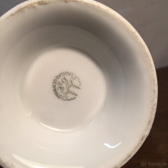 Konvice a cukřenka s kvítky Schlaggenvald Slavkov 1918 - 7