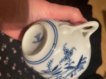 Original Zwiebelmuster - cibulák šálky s podšálky - 7