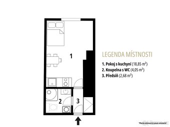 Pronájem v novostavbě – Tachlovice, 25,5 m2, energie v ceně - 7