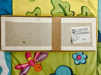 RETRO PERLIČKOVÁ MOZAIKA cca r. 1980 ŽELEZNOBRODSKÉ SKLO ZÁV - 7