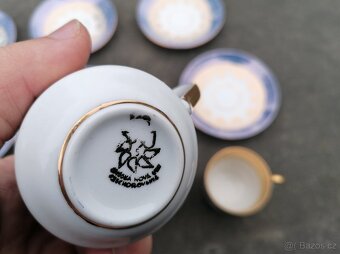 Predám zlato-modro-biela porcelánová sada - 7