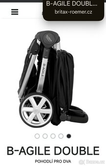 Dvojkocarek, sourozenecký Britax double - 7