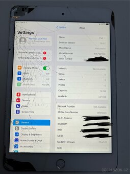 iPad Mini 4 16gb +4G (Cellular), poškozený ale funckni - 7