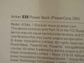 Powerbanka Anker 535, 20 000 mAh, nová - 7