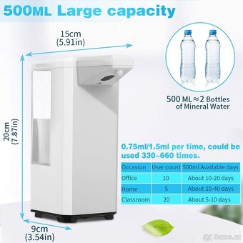Bezdotykový dávkovač dezinfekce 500ml - 7