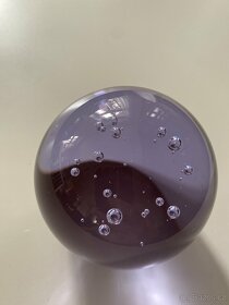 Alexandritové sklo TÁC/PODNOS, těžítko s bublinkama - 7