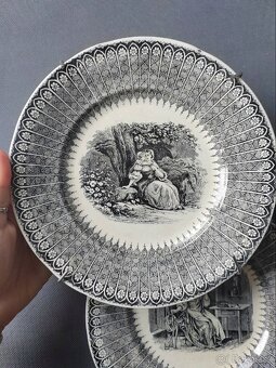 Pár úžasných keramických talířů od Villeroy&Boch (1850-1890) - 7