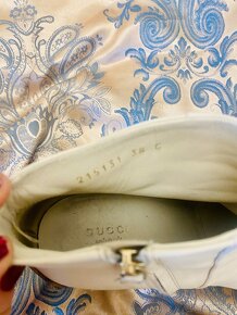 Gucci kotníčkové elegantní kožené boty, vel.38 - 7
