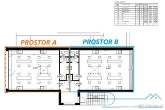 Pronájem dvou komerčních prostor (každý 72m2), nyní zde mani - 7