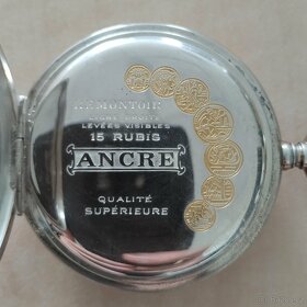 Stříbrné kapesní hodinky L.W.C - Langendorf - 7
