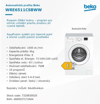 Pračka Beko WRE 6511 CS BWW úzká - 7
