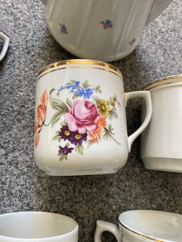 hrnek hrneček porcelán starý porcelán hrnek podšálek koflík - 7