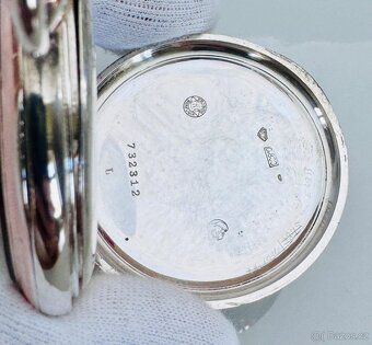 NÁDHERNÉ CELO STŘÍBRNÉ PÁNSKÉ KAPESNÍ HODINKY IWC SCHAFFHAUS - 7