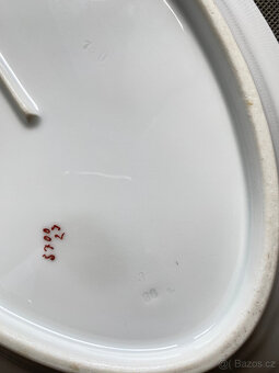 Starožitný porcelánový tác 19. století, Dalovice - 7