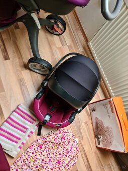 Kočárek Stokke celý velký SET + autosedačka vajíčko + isofix - 7