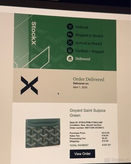 Zelený cardholder Goyard - 7