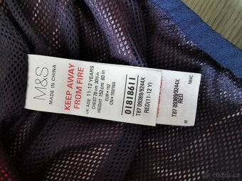 Tenká červená bunda M&S, vel. 11–12 let - 7