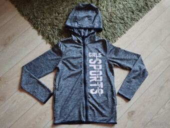 Béžová/melír/smetana mikina+sako vel.146/152/158//10-13 let - 7