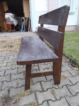 Dřevěná zahradní lavice - 7