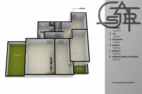 Prodej hezkého bytu 3+kk, 78 m² s terasami o celkové výměře  - 7