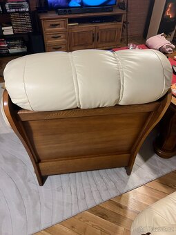 Rustikální kožená sedací souprava - 7