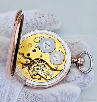 NÁDHERNÉ CELO STŘÍBRNÉ PÁNSKÉ KAPESNÍ HODINKY IWC SCHAFFHAUS - 7