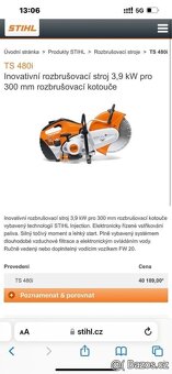Stihl ts 480 rozbrušovací pila - 7