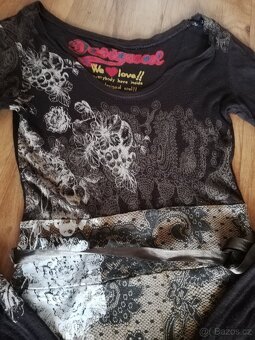 Dívčí/dámské hnědé šaty zn. Desigual vel. XS, Dívčí 152/158 - 7