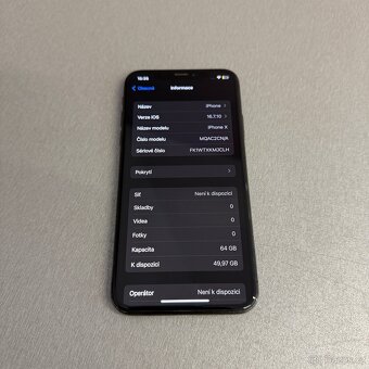 iPhone X 64GB space grey, pěkný stav, 12 měsíců záruka - 7