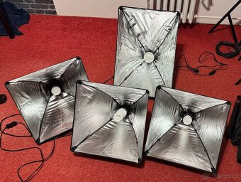 Studiové softboxy + LED reflektor - 7