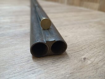 Perkusní dvouhlavňová brokovnice s vyřezávanou pažbou - 7