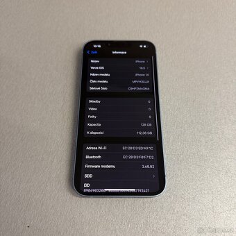 iPhone 14 128GB, modrý, pěkný stav, 12 měsíců záruka - 7