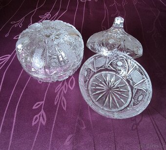 Broušená miska s víčkem - 7