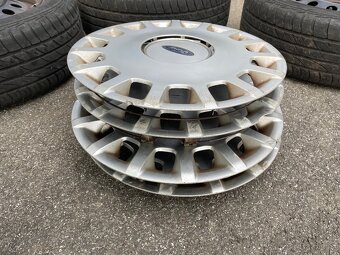 Plech. disky R15 Ford Focus 1, letní pneu, originál poklice - 7