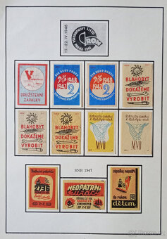 Album zápalkových nálepek 1945 - 1958 č.1 - 7