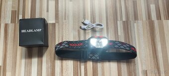 Čelová svítilna COB-LED+červené světlo,ultralehká,vodotěsná. - 7