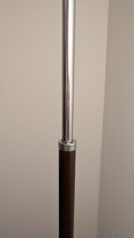 Funkcionalismus - starožitná chrom lampa + sklo Egermann - 7