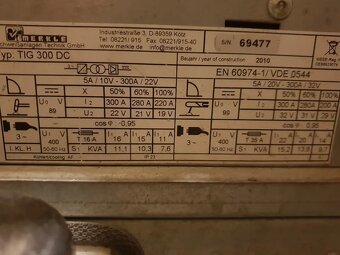 Merkle TIG 300 DC/WK 230/300 jako novápc:170000 - 7