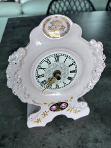 Růžový porcelán - hodiny - 7