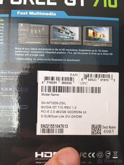 Graficka Karta Gigabyte Nvidia GT 710 2GB DDR5SKORO NOVA - 7